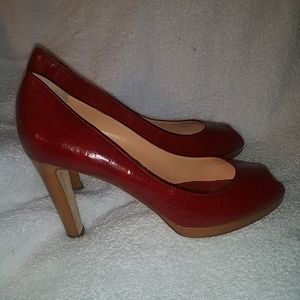Sergio Rossi Red Platform Heels